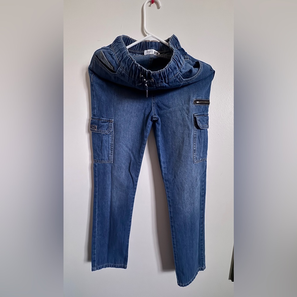 Blue Women's Cargo Jeans